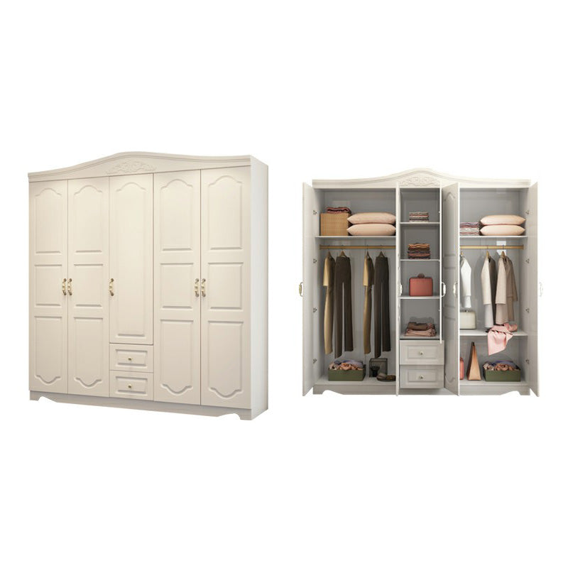 French Country Wardrobe Armoire Engineered Wood Wardrobe Closet