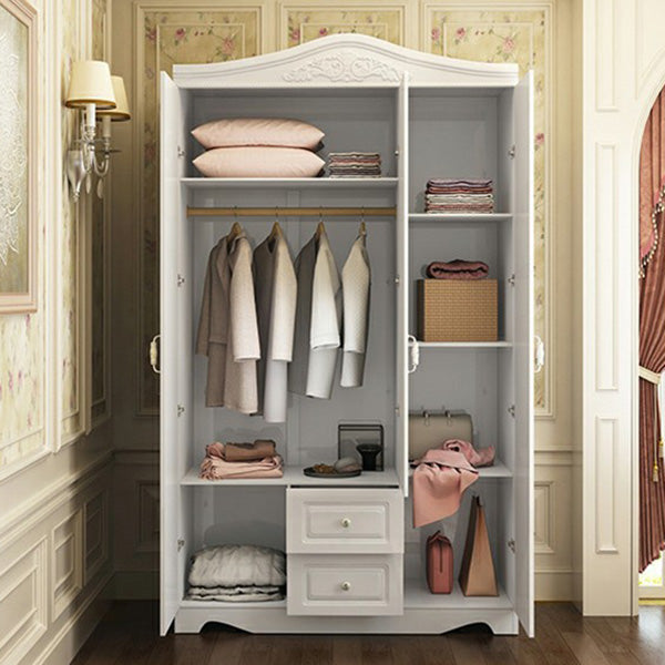 French Country Wardrobe Armoire Engineered Wood Wardrobe Closet