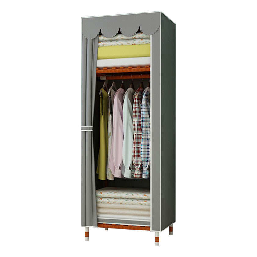 Modern Wardrobe with Solid Wood Frame Matte Finish Cabinet for Bedroom
