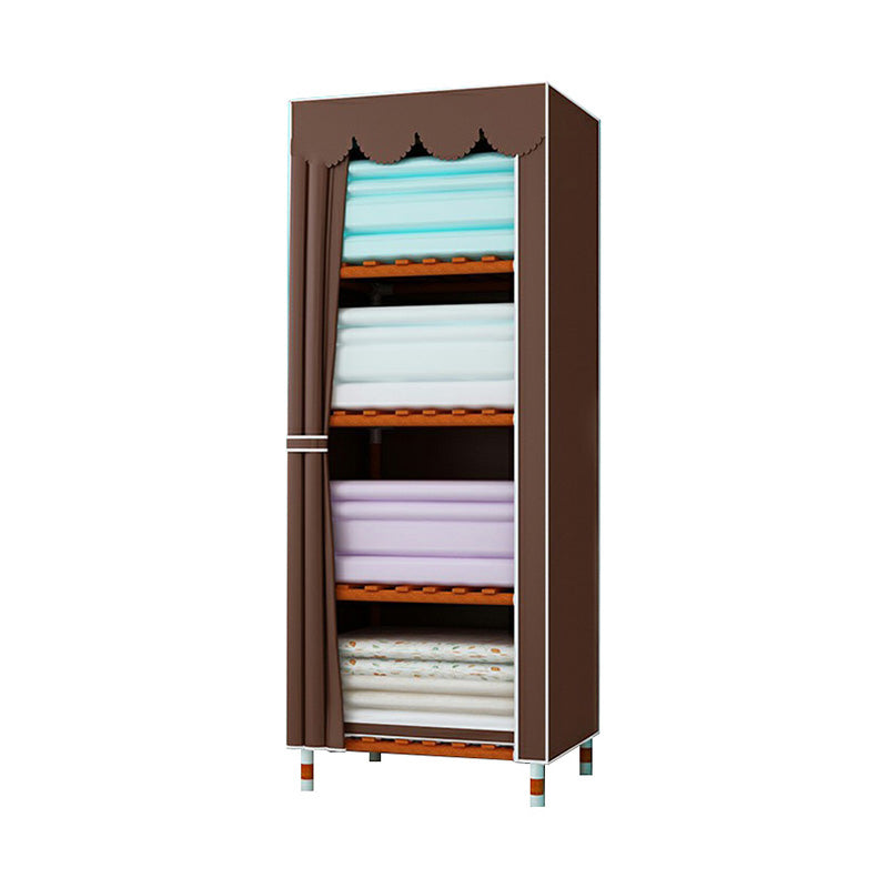 Modern Wardrobe with Solid Wood Frame Matte Finish Cabinet for Bedroom