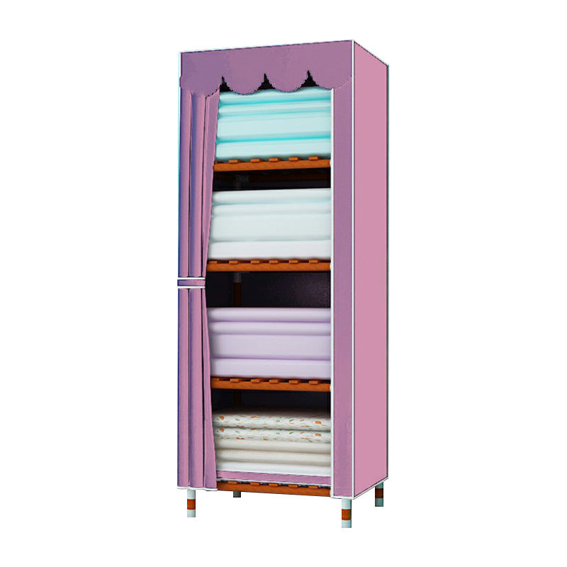 Modern Wardrobe with Solid Wood Frame Matte Finish Cabinet for Bedroom