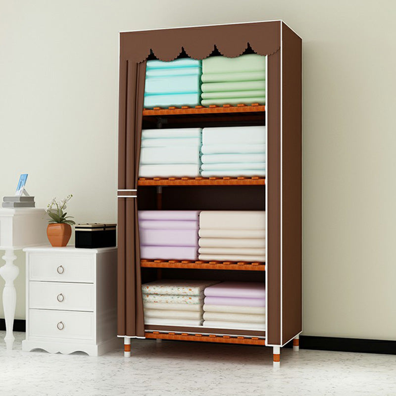 Modern Wardrobe with Solid Wood Frame Matte Finish Cabinet for Bedroom