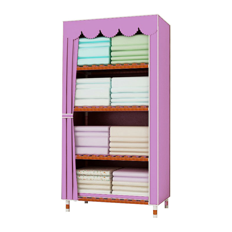 Modern Wardrobe with Solid Wood Frame Matte Finish Cabinet for Bedroom