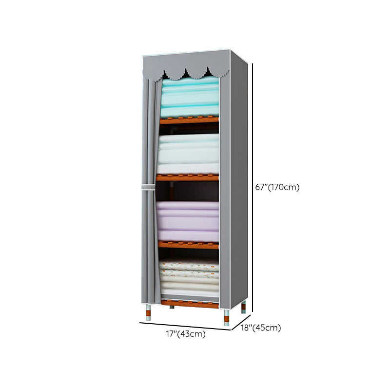 Modern Wardrobe with Solid Wood Frame Matte Finish Cabinet for Bedroom