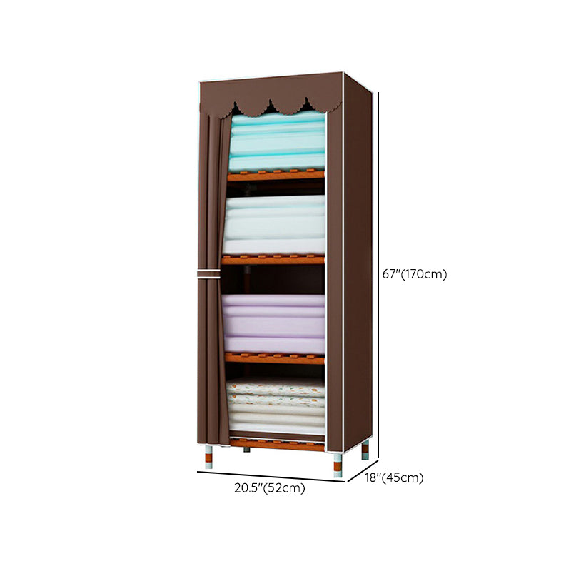 Modern Wardrobe with Solid Wood Frame Matte Finish Cabinet for Bedroom