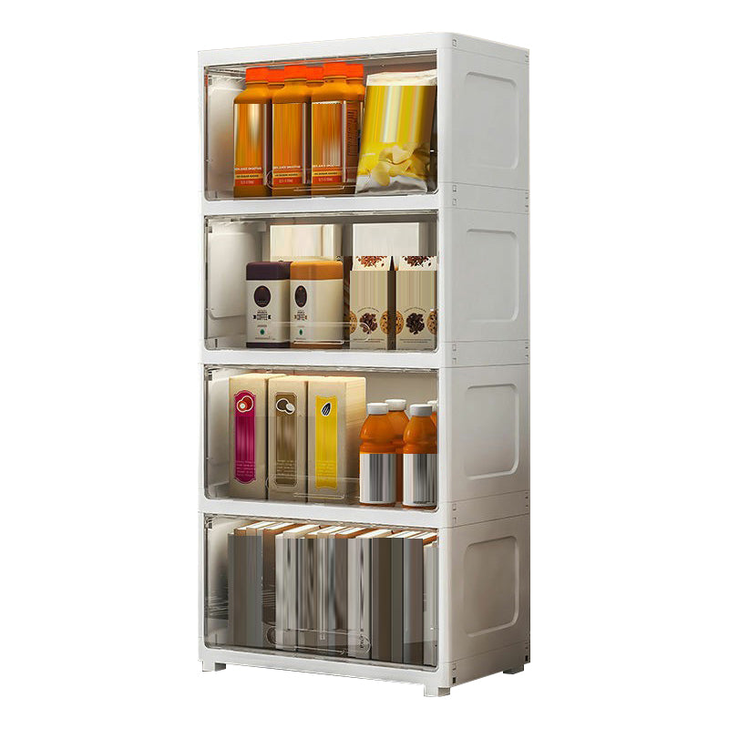 Contemporary Wardrobe Armoire with Legs Plastic Non-Hanging Armoire