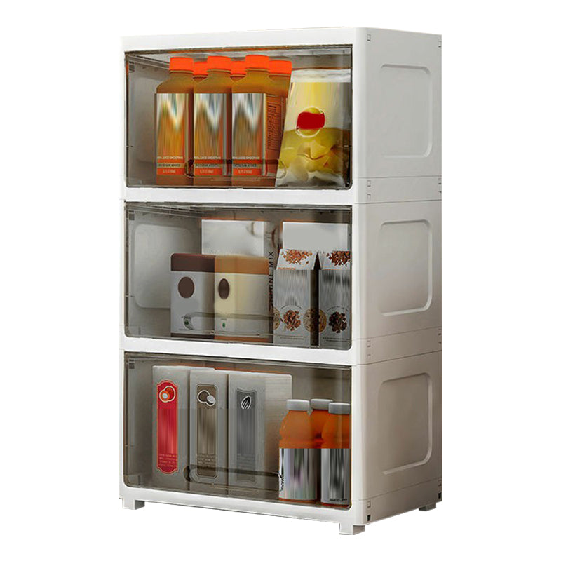 Contemporary Wardrobe Armoire with Legs Plastic Non-Hanging Armoire