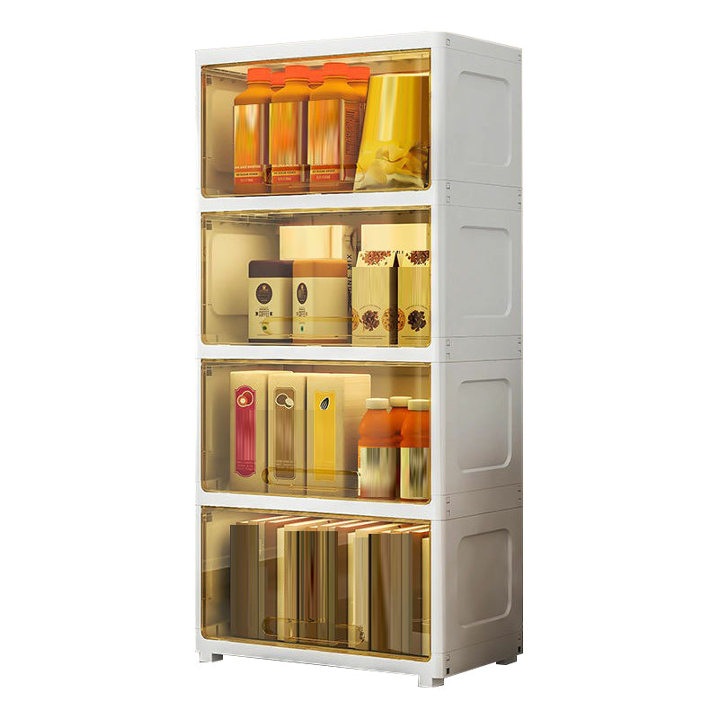Contemporary Wardrobe Armoire with Legs Plastic Non-Hanging Armoire