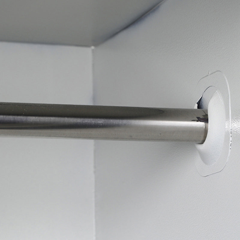 White Steel Cabinet with Hinged Doors Modern Storage Cabinet