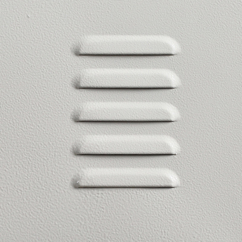 White Steel Cabinet with Hinged Doors Modern Storage Cabinet