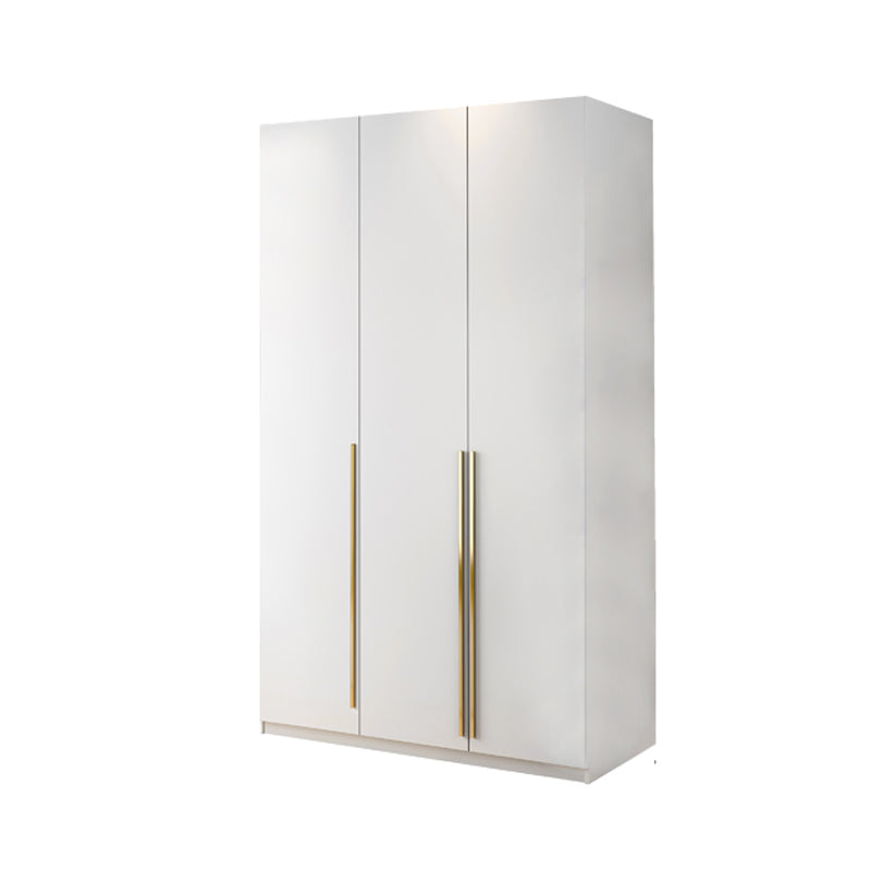 White Engineered Wood Wardrobe Modern Style Cabinet with Drawer