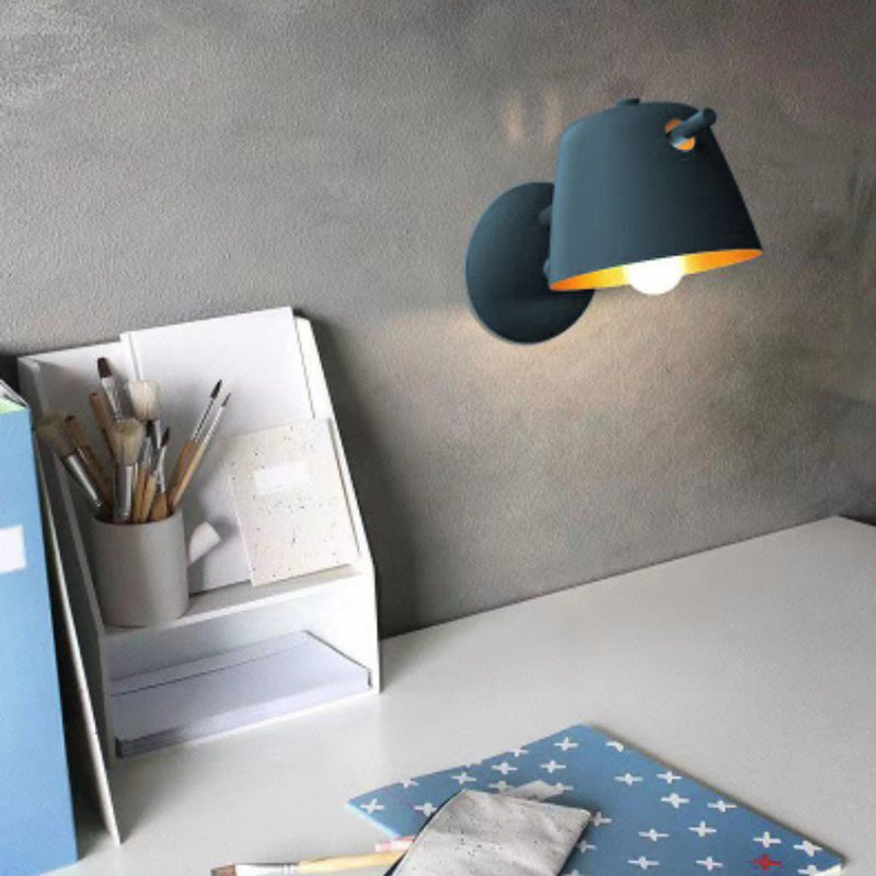 Modern Style Empire Shape Wall Light Metal 1 Light Sconces for Bedroom