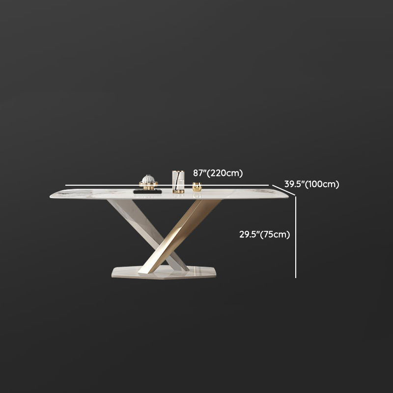 Glam Dinette Set with Faux Leather Chairs 1/2/5/6/7 Pieces Glossy White Dining Table Set