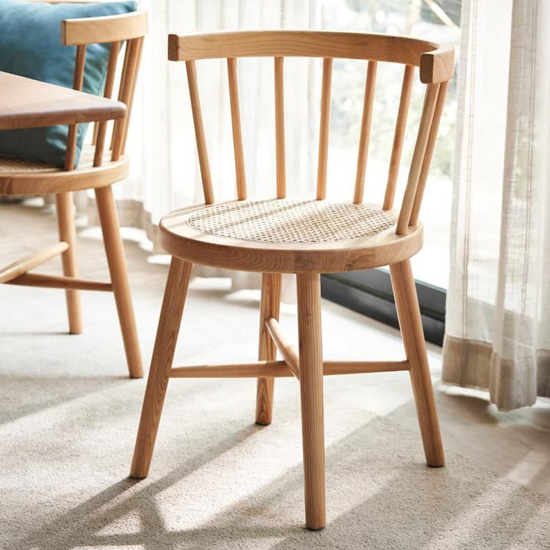 Modern Dining Set 1/2/4 Pcs Natural Solid Wood Dining Table and Chairs