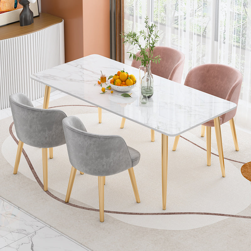 Glam Dining Room Set 1/4/5/7 Pcs Rectangle Dining Table with Upholstered Chairs