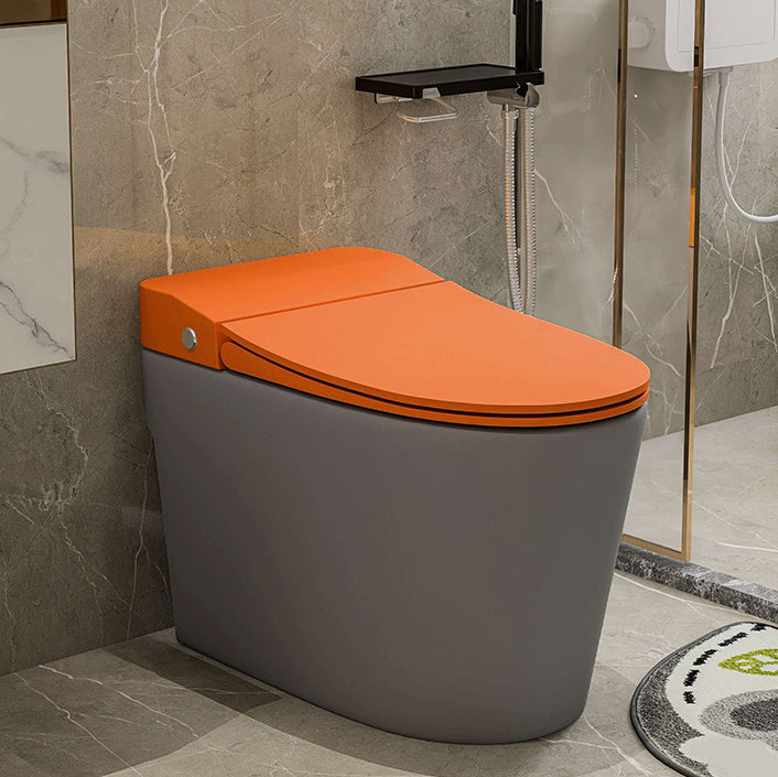 Modern Floor Mount Toilet Bowl Siphon Jet Skirted Toilet with Seat for Bathroom