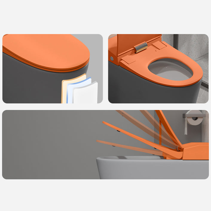 Modern Floor Mount Toilet Bowl Siphon Jet Skirted Toilet with Seat for Bathroom