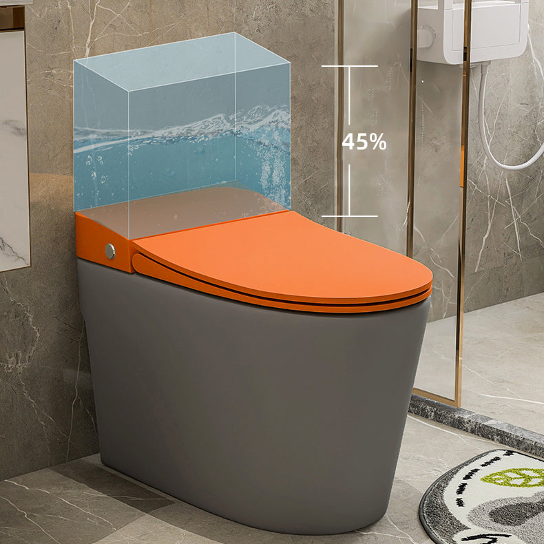 Modern Floor Mount Toilet Bowl Siphon Jet Skirted Toilet with Seat for Bathroom