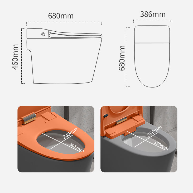 Modern Floor Mount Toilet Bowl Siphon Jet Skirted Toilet with Seat for Bathroom