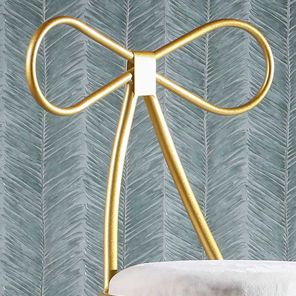 Glam Style Armless Counter Stool Upholstered Adjustable Height Bar Stool