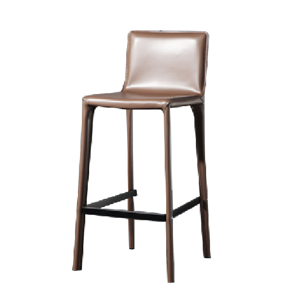 Contemporary Metal Counter Height Stools Low Back Stool for Bar