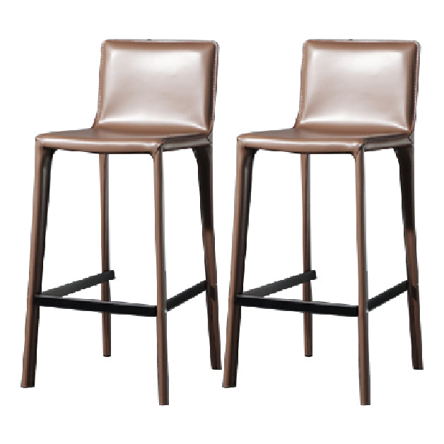 Contemporary Metal Counter Height Stools Low Back Stool for Bar