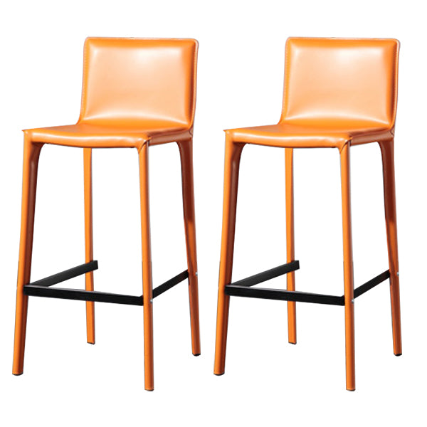 Contemporary Metal Counter Height Stools Low Back Stool for Bar