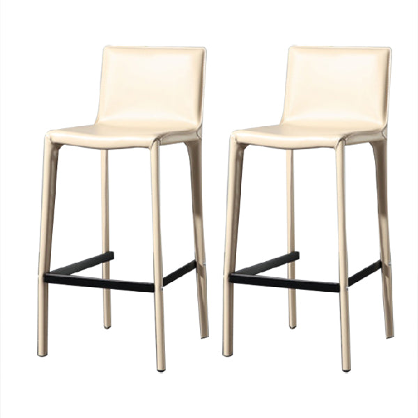 Contemporary Metal Counter Height Stools Low Back Stool for Bar