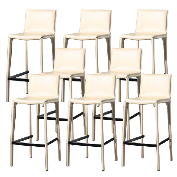 Contemporary Metal Counter Height Stools Low Back Stool for Bar