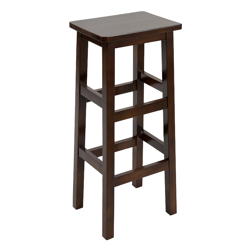 Backless Solid Wood Counter Stool Industrial Wooden Armless High Chair