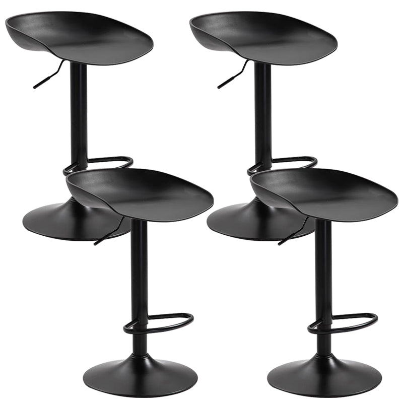 Industrial Backrest Chair with Metal Base Adjustable High Chair for Bistro Bar