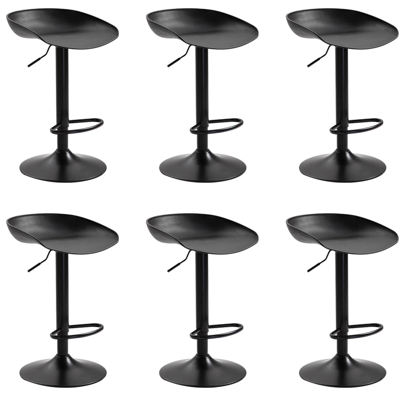 Industrial Backrest Chair with Metal Base Adjustable High Chair for Bistro Bar