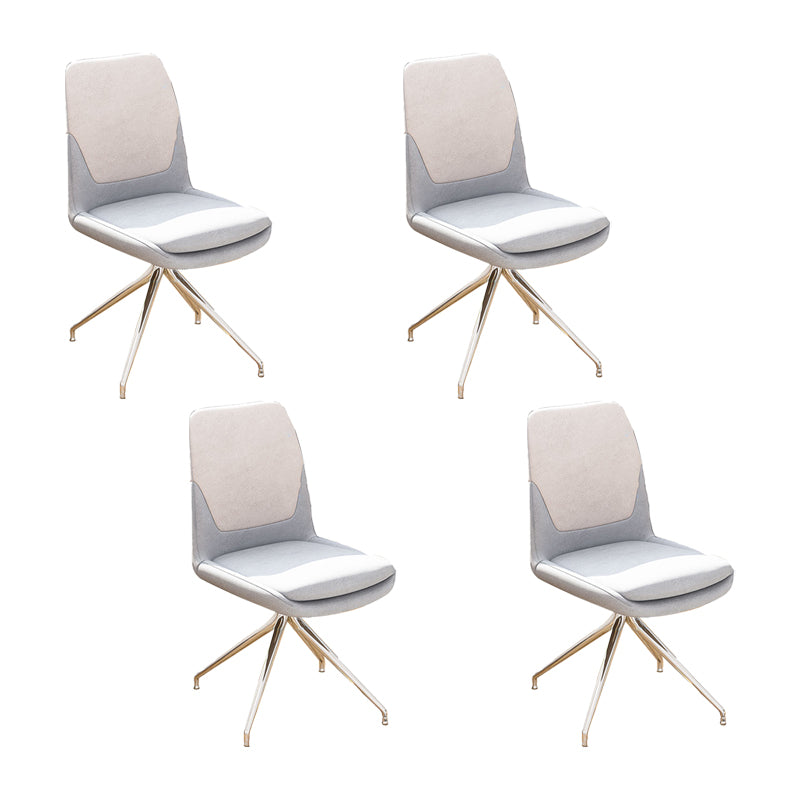 Armless Office Desk Chair Modern Mid Back Upholstered Task Chair
