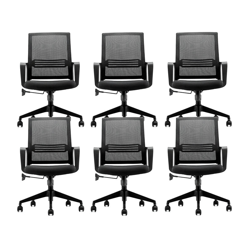 Modern Desk Chair Mesh Ergonomic Computer Chair Mid-Back Chair with Wheels