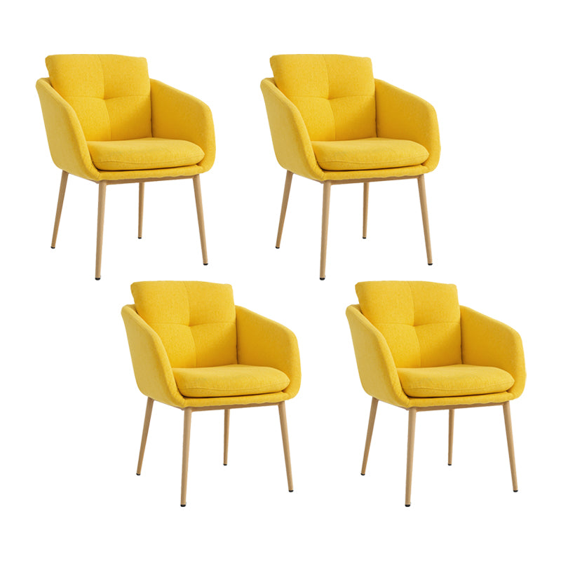 Modern Style Armless Chair Fabric Low Back Upholstered Desk Chair