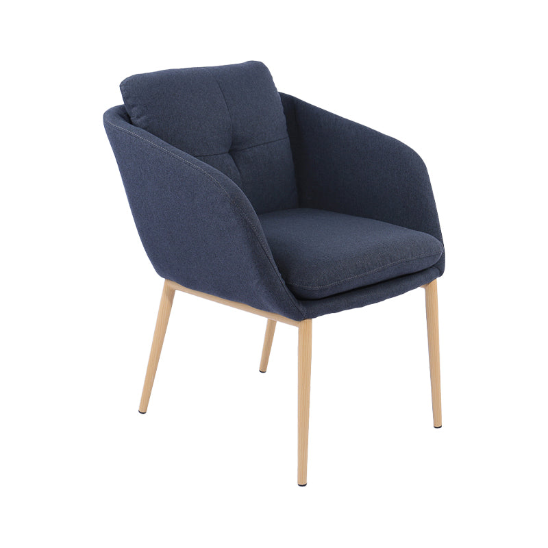 Modern Style Armless Chair Fabric Low Back Upholstered Desk Chair