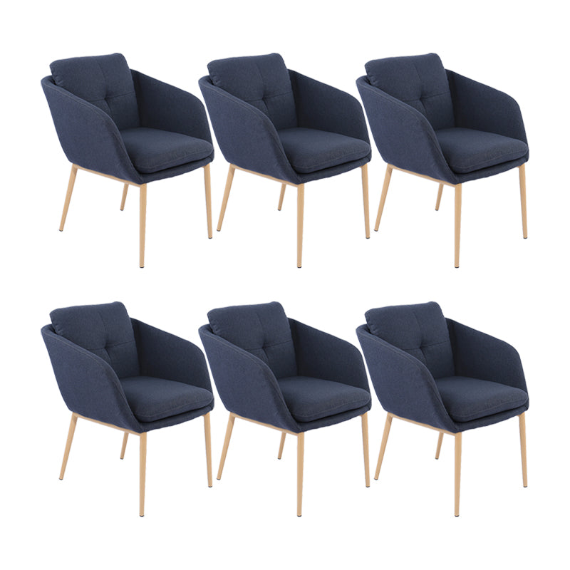 Modern Style Armless Chair Fabric Low Back Upholstered Desk Chair