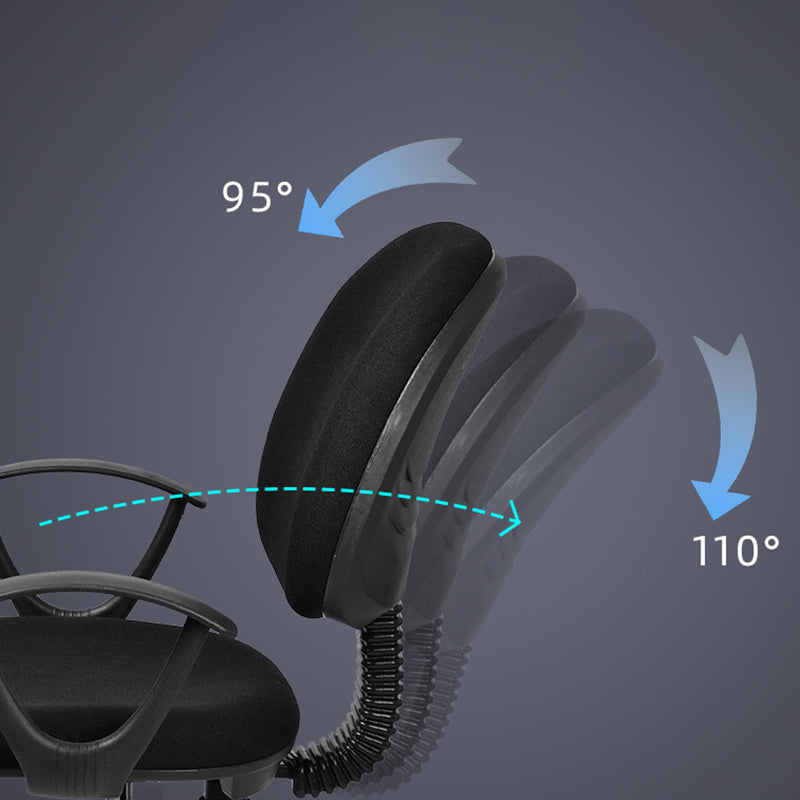 Contemporary Swivel Chair Microfiber Black Task Office Chair