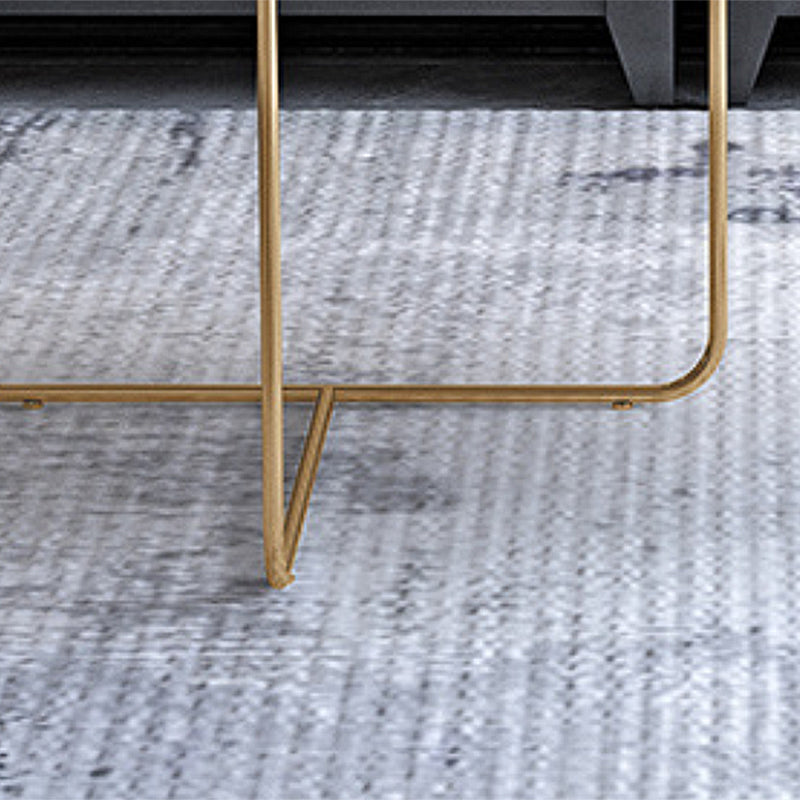 Luxurious Round Slate Top Coffee Cocktail Table in Black and White