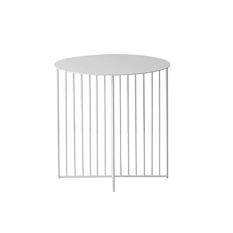 Mid-Century Modern Iron Coffee Table Metal Round Frame Cocktail Table