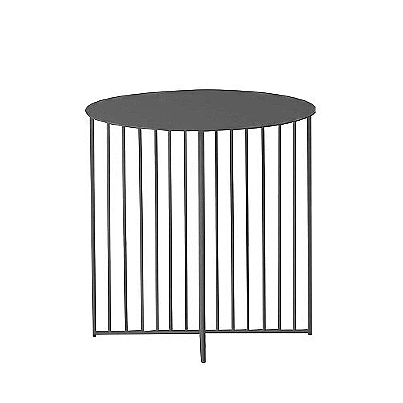 Mid-Century Modern Iron Coffee Table Metal Round Frame Cocktail Table