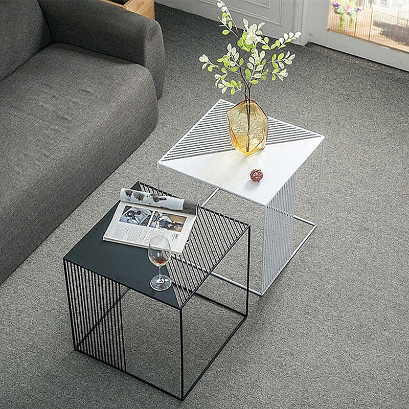 Metal Square Coffee Table Mid Century Simple Frame Cocktail Table