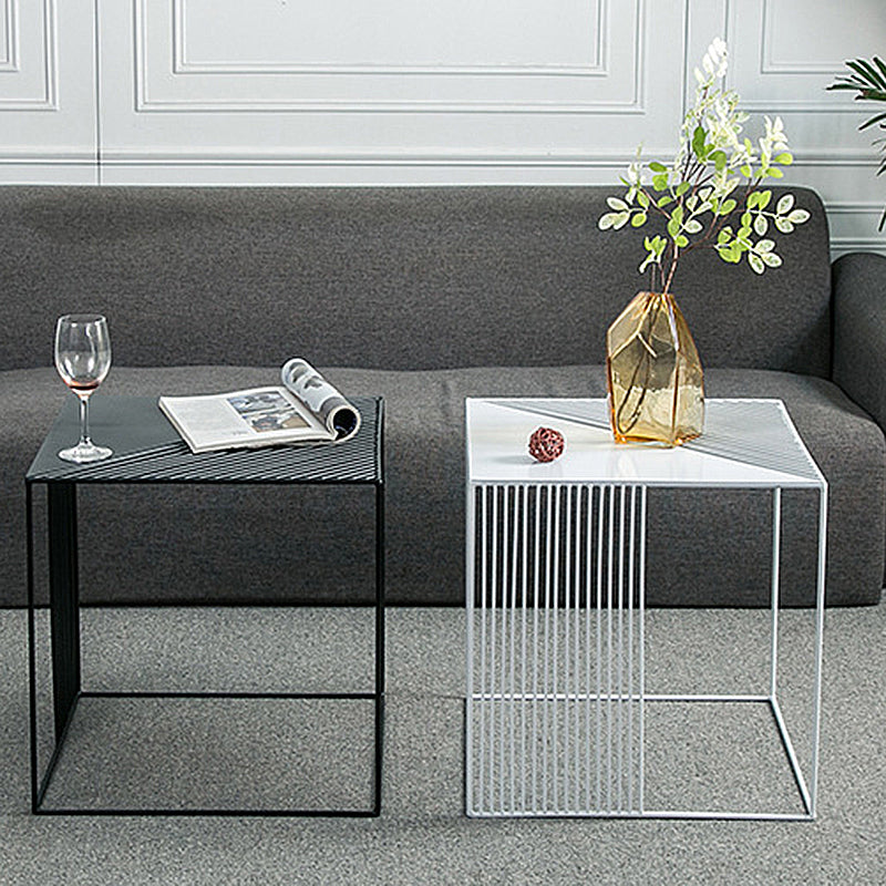 Metal Square Coffee Table Mid Century Simple Frame Cocktail Table