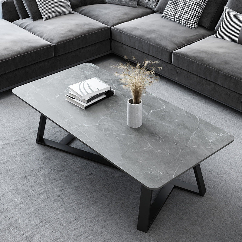 Frame 15.7" H 1 Single Cocktail Table Rectangular Slate Simple Coffee Table