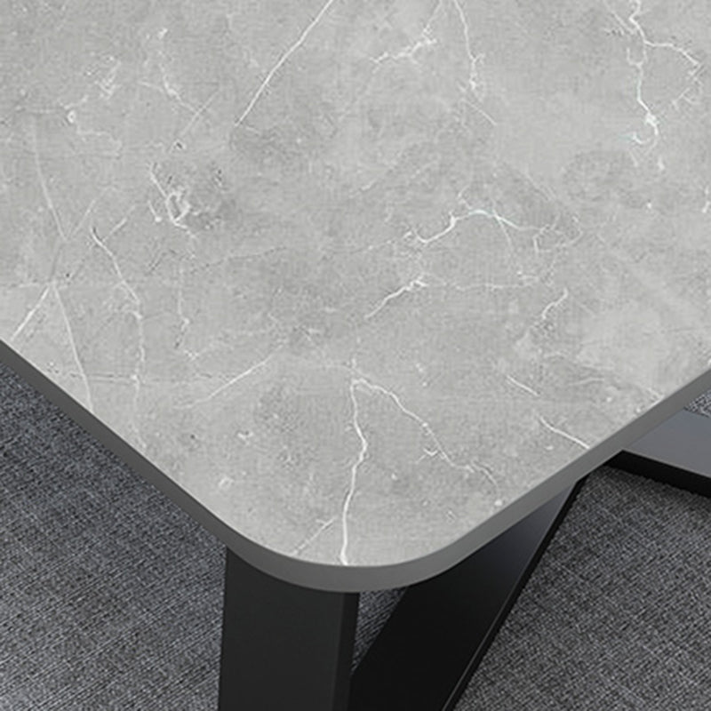Frame 15.7" H 1 Single Cocktail Table Rectangular Slate Simple Coffee Table