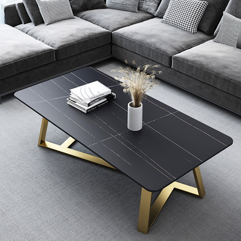 Frame 15.7" H 1 Single Cocktail Table Rectangular Slate Simple Coffee Table