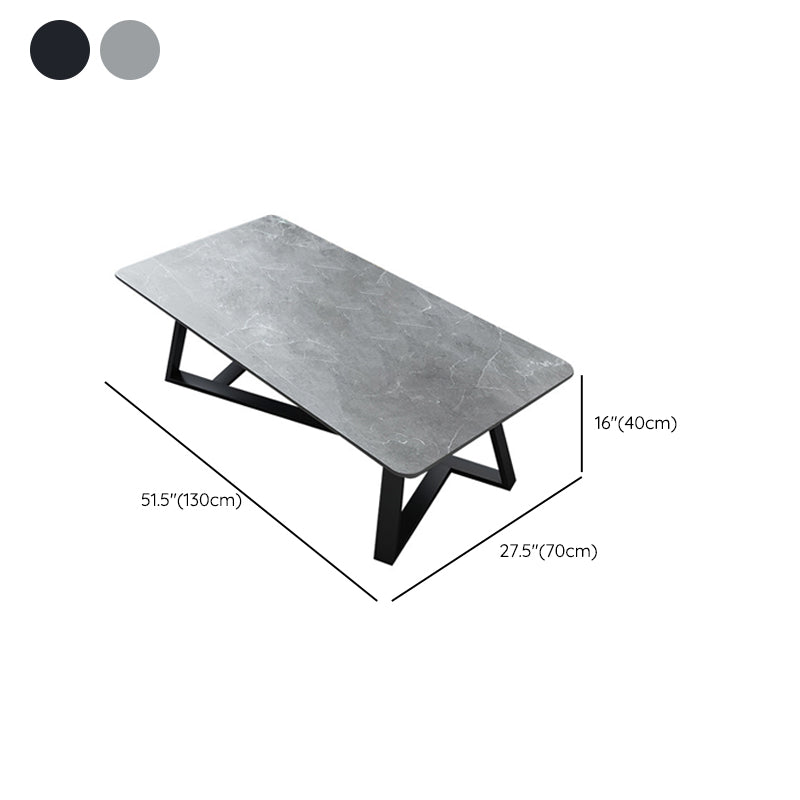 Frame 15.7" H 1 Single Cocktail Table Rectangular Slate Simple Coffee Table