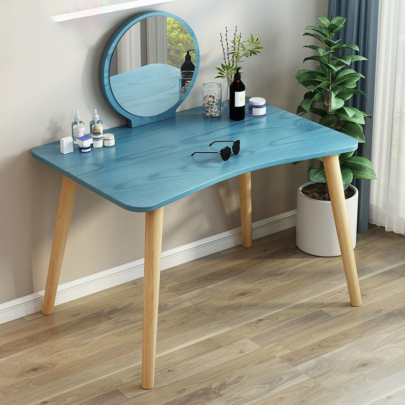 Scandinavian 15.74" Wide Wooden Dressing Table Mirror Make-up Vanity