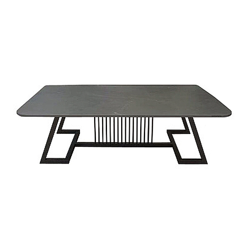 Rectangular Slate 1 Single Coffee Table 17.7-In High Frame Cocktail Table