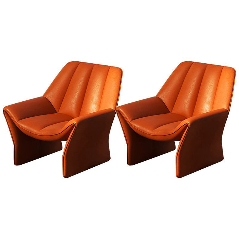 Upholstered Lounge Chair Armless Solid Color Chair with Cushion
